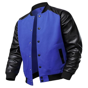 Chaqueta Varsity Personalizada con Logotipo Bordado, Chaqueta de Béisbol de Cuero y Lana de Alta Calidad - Product Image 1