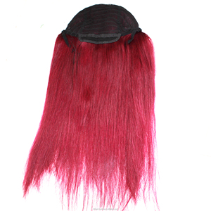 Impresionantes pelucas con frente de encaje, cabello rojo, color vibrante, línea de cabello natural, textura suave, minimización del desprendimiento, estilo atrevido perfecto. - Product Image 4