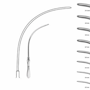 Dilatador de conducto biliar curvo de 3MM de alta calidad, juego de instrumentos quirúrgicos de acero inoxidable fabricados en Pakistán, 20cm - Product Image 1