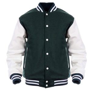 Chaquetas Letterman de Invierno Hechas a Medida para Hombre, Estilo Varsity Bomber, Tela de Cuero, Decoración de Piel, Tallas Grandes, Transpirables, Corte Ajustado - Product Image 1