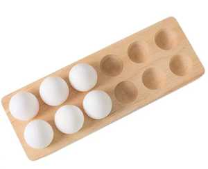 Wooden <b>Egg</b> Holder Tray Long Design <b>Egg</b> <b>Storage</b> Board Kitchen <b>Egg</b> Organizer <b>Egg</b> Serving Tray Wooden <b>Egg</b> Display Rack - Product Image 2