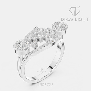 Bague de mariage en or blanc 14 carats avec diamant de laboratoire certifié IGI, taille ronde 0,696 CT, bijou raffiné, cadeau pour fiançailles, mariage ou anniversaire - Product Image 2