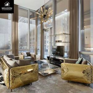 Boca Design Premium Villa Moderner Stil Luxuriöses Leder Ecksofa Anpassbares Sofaset Möbel Wohnzimmer <span class=keywords><strong>Sofa</strong></span> - Product Image 3