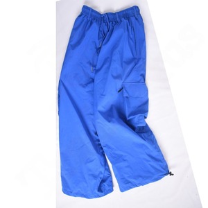 Men Blue <b>Waterproof</b> Ski Pants Drawstring Closure Loose Fit Adult Outdoor Wear 100% Polyester Plain Dyed Style - Product Image 1