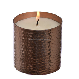 High Quality Shiny Hammered Metal Jar Candle Customization Available in Best Price - Product Image 2