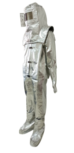 Aluminized <b>Fire</b> Proximity Suit Heat Resistant Protective Clothing with Helmet High Temperature Foundry Thermal Safety Workwear - Product Image 3