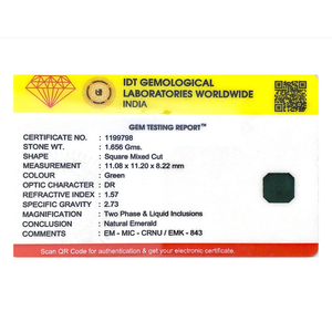 Natural Zambian Emerald 8.28 Carat Loose Gemstone Emerald Cut Green for Fine Jewelry - Product Image 4