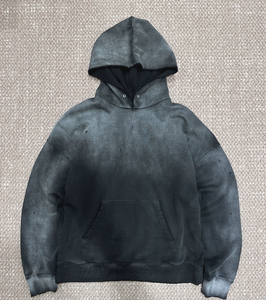 Sweat à capuche personnalisé épais, vintage, délavé à l'acide, effet soleil, coupe oversize, style streetwear, en coton doux, pour hommes et femmes - Product Image 1