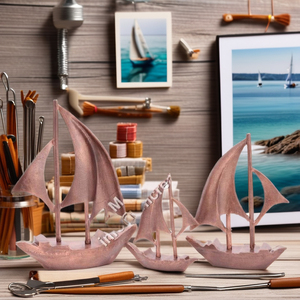 ชุดเรือโมเดลสเกลโลหะสำหรับตกแต่งตั้งโต๊ะสำนักงานสีแบบโบราณ - Product Image 1
