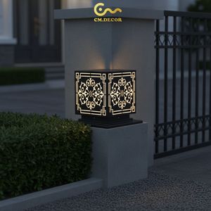 Outdoor/Wall/Villa/Garde 1-Year steel/inox Gate pillar light Viet Nam CM Decor 3500K (Warm White) AC 220V( ± 10%) 300 lm LED E27 - Product Image 4