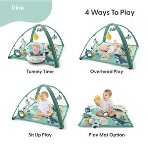 <span class=keywords><strong>Dino</strong></span> Baby Play Gym Alfombra acolchada suave Acepta personalizar Tummy Time Mat con juguetes colgantes - Product Image 2