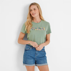 Camiseta Gráfica de Moda para Mujer, Manga Corta, Estampada, Formal, Ecológica, con Logotipo Personalizado, Colores y Tallas OEM - Product Image 4