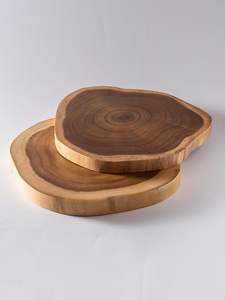 Tabla de Cortar de Madera Resistente, Hecha a Mano con Tronco de Árbol Sheesham, Antideslizante, para Cocina, Acabado Natural Duradero - Product Image 3
