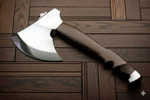 Hache en acier au carbone avec manche en bois pour fendre du bois de chauffage, qualité DIY - Product Image 4