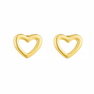 Pendientes de Plata 925 Vintage con Forma de Corazón Amarillo y Engaste de Bisel para Uso Diario - Product Image 3