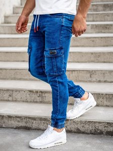 Pantalones Vaqueros Azules de Verano para Hombre, Talla Grande, Corte Slim Recto, Estilo Casual Clásico, de Secado Rápido y Cintura Media, Venta al Por Mayor de Fábrica - Product Image 3