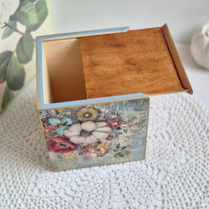 Caja de pañuelos de madera impresa contemporánea, elegante caja de pañuelos de madera impresa para decoración moderna de apartamentos, estuche mayorista. - Product Image 4