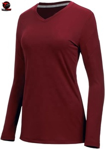 T-shirt à manches longues pour femme TriPro Sports, imprimé sur mesure, 100% coton, respirant, coupe classique, couleur unie, décontracté, sport - Product Image 4