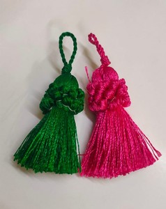 Latkan de Borlas de Hilo Hecho a Mano para Blusa, Lehenga, Saree, Borla Decorativa Colgante, Accesorio de Vestido Étnico, Latkan Nupcial - Product Image 5