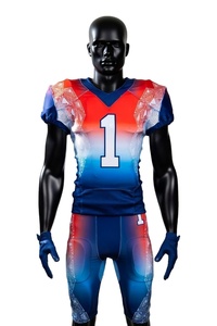 Uniforme de football américain pour homme, léger, respirant, à manches courtes, personnalisé, grande taille, haute qualité, 100% polyester, couleur unie - Product Image 3