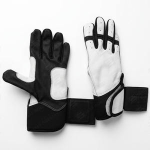 Nouveau noir blanc couleur combinaison longue manchette Baseball gants de frappe respirant léger confortable crochet boucle fermeture - Product Image 1