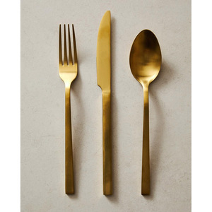 Matte Rose Gold Cutlery Set Stainless Steel Copper <b>Flatware</b> For Modern Wedding & Fine Dining Table Decoration Rust Resistant - Product Image 5