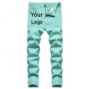 مصنع مطاطي جديد كاجوال جينز ممزق مستقيم فضفاض بنطلون قطن قطن لبنغلاديش - Product Image 4