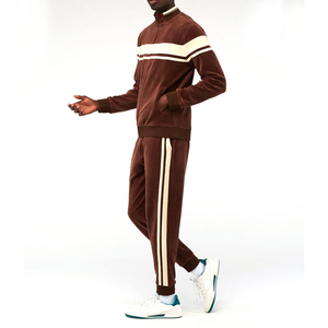 Survêtements d'hiver à capuche en velours 100 % coton, décontractés, surdimensionnés, avec logo personnalisé, taille élastique, pour hommes - Vente en gros OEM de haute qualité - Product Image 4
