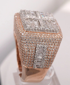 Hot Sale 14K Gold Plated Lab Grown Moissanite Diamond <b>Ring</b> Iced Out Style Hip-Hop Jewelry IGI Certified <b>Men</b> Women - Product Image 2