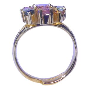 Wedding Wear 925 Sterling Silver Gold Plated Jewelry Multui Tourmaline Gemstone Women Wear Classic <b>Ring</b> - Product Image 4