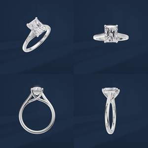 Bague de fiançailles pour femme en platine PT950 avec diamant radiant de 2 carats, diamants de laboratoire certifiés IGI, style classique - Product Image 6