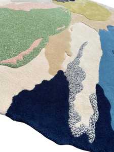 Alfombra de Lana y Viscosa de Alta Gama, Alfombra de Bambú y Seda de Lujo, Hecha a Mano, Diseño Premium - Product Image 5