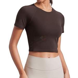 Haut de sport à manches courtes pour femme, séchage rapide, respirant, pour la course à pied, le fitness et le yoga, pour adultes - Product Image 6