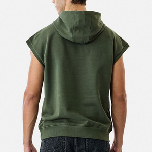 Hoodie sans manches en polaire pour homme, idéal pour la musculation, les séances de fitness, le streetwear estival et la musculation. - Product Image 3