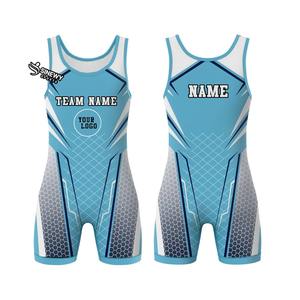 Traje de Lucha Libre de Primera Clase con Impresión Digital por Sublimación en la Parte Delantera, Elástico, de Spandex/Poliéster, Ajustado - Product Image 3