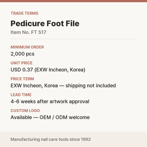 Lime à pieds coréenne pour pédicure, grain 100/180, personnalisable avec logo OEM pour vente en gros aux salons - Product Image 5