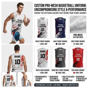 High Quality Custom Sublimated <b>Men's</b> Basketball Jersey Set Wholesale Youth Basketball Uniforms Heat Transfer Design Football - Product Image 4