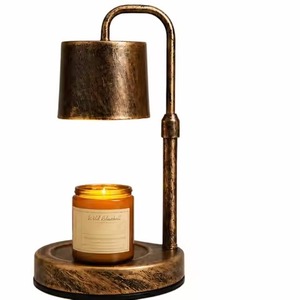 Lampe chauffe-bougie à intensité variable avec minuterie, pour cire fondue et bougies parfumées en pot, avec 2 ampoules, décoration d'intérieur, cadeau pour femme - Product Image 1