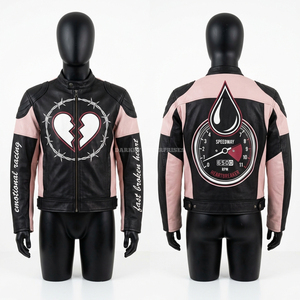 Premium Motor Oil <b>Leather</b> <b>Jacket</b> Men World Champion Racing Graphic Cream Brown <b>Retro</b> Biker Coat Antique Signage Moto Apparel - Product Image 4