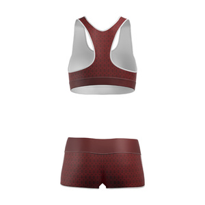 Conjunto de Sujetador Deportivo y Pantalones Cortos Sublimados para Mujer, Ropa Deportiva de Compresión para Entrenamiento, Running, Yoga y Fitness, Fabricante OEM - Product Image 5