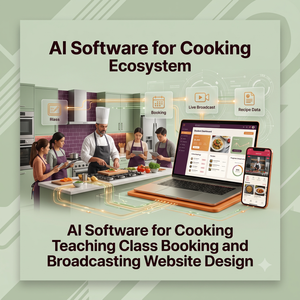 Logiciel ERP CRM IA pour la réservation de cours de cuisine, la diffusion et la conception de sites web, applications mobiles Android iOS, WordPress - Product Image 3