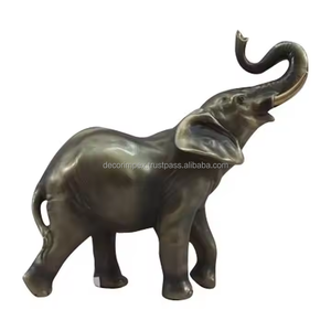 Modern Gold Elephant Sculpture Aluminium Decorative <b>Animal</b> Art <b>for</b> Home & <b>Garden</b> Handicraft Design by Decor impex - Product Image 2
