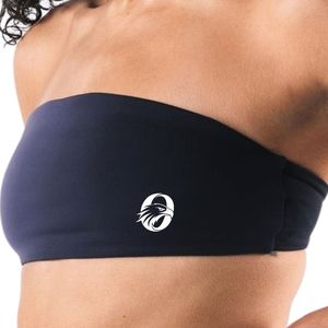 Navy <b>Blue</b> Women's Strapless Sports <b>Bra</b> Moisture Wicking Crop Top for Running Exercise Yoga Gym Activewear - Product Image 4