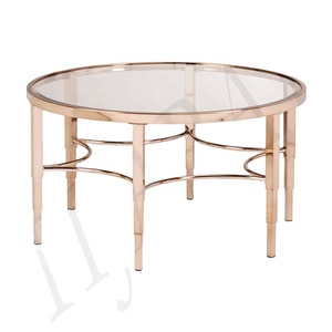 METAL COFFEE <b>TABLE</b> WITH GLASS TOP MODERN DINING <b>TABLE</b> HOT SELLING SOFA <b>TABLE</b> - Product Image 1