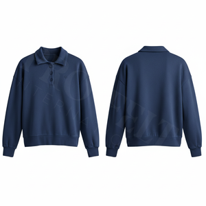 เสื้อโปโลแขนยาวแฟชั่นลำลองสไตล์สปอร์ตสำหรับเดินทาง คอปกติดกระดุม ผ้าคอตตอนผสมใส่สบาย รับผลิตแบบ OEM ODM - Product Image 3