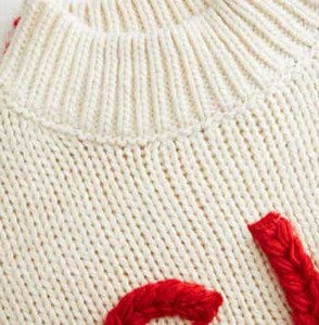 Varsity College Style Knit Sweater Heavyweight Winter Pullover <b>Top</b> - Soft Breathable Ladies Thermal Knitwear 2026 breathable - Product Image 4
