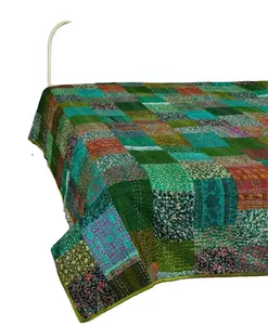 Dernier design Ethnique indien Paisley Imprimé Coton Patchwork Courtepointes Couvre-lit Jeté Literie Couvre-lit Kantha Commandes en gros