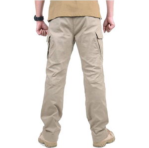 Pantalones Tácticos Cargo para Hombre con Múltiples Bolsillos, Transpirables, Color Oliva, para Senderismo, con Decoración de Botones, Estilo Plano - Product Image 2