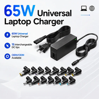 Chargeur universel pour ordinateur portable 65W pour HP Dell Samsung Sony Acer Asus Toshiba ThinkPad Fujitsu Notebook Ultrabook Laptop Power