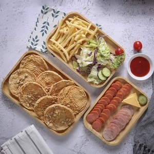Elegante Bandeja de Servir de Madera Hecha a Mano, Bandeja Grande de Madera Maciza para Desayuno, Té y Café - Product Image 3